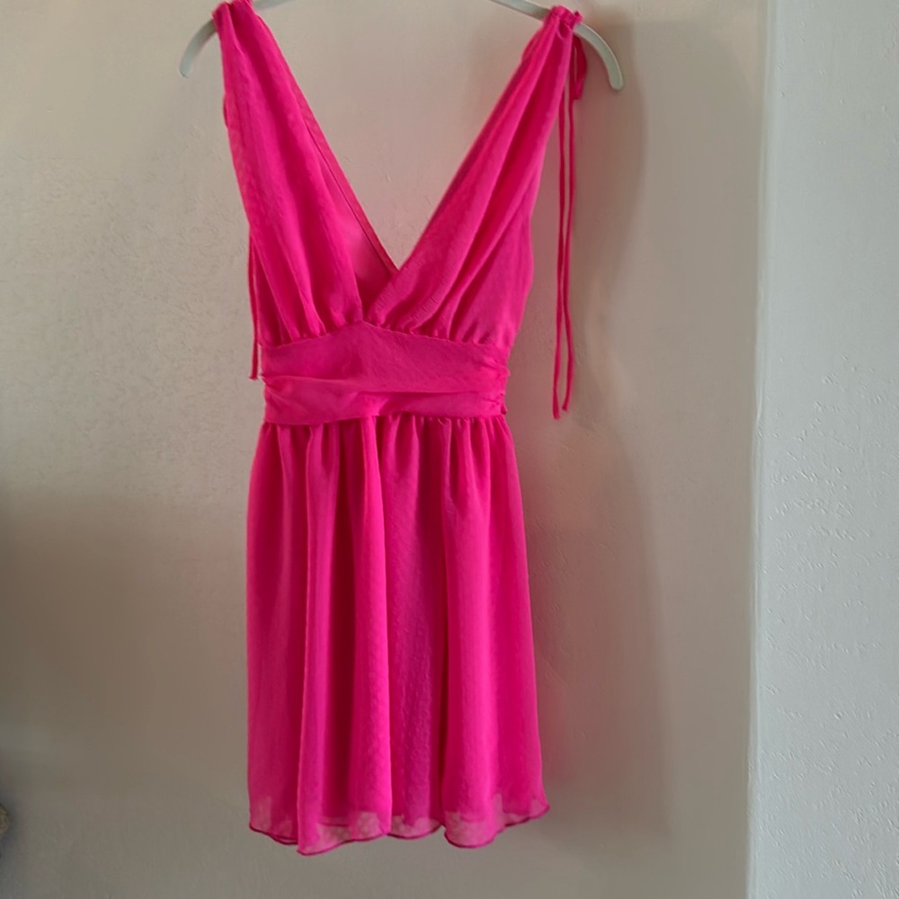 Pink mini dress